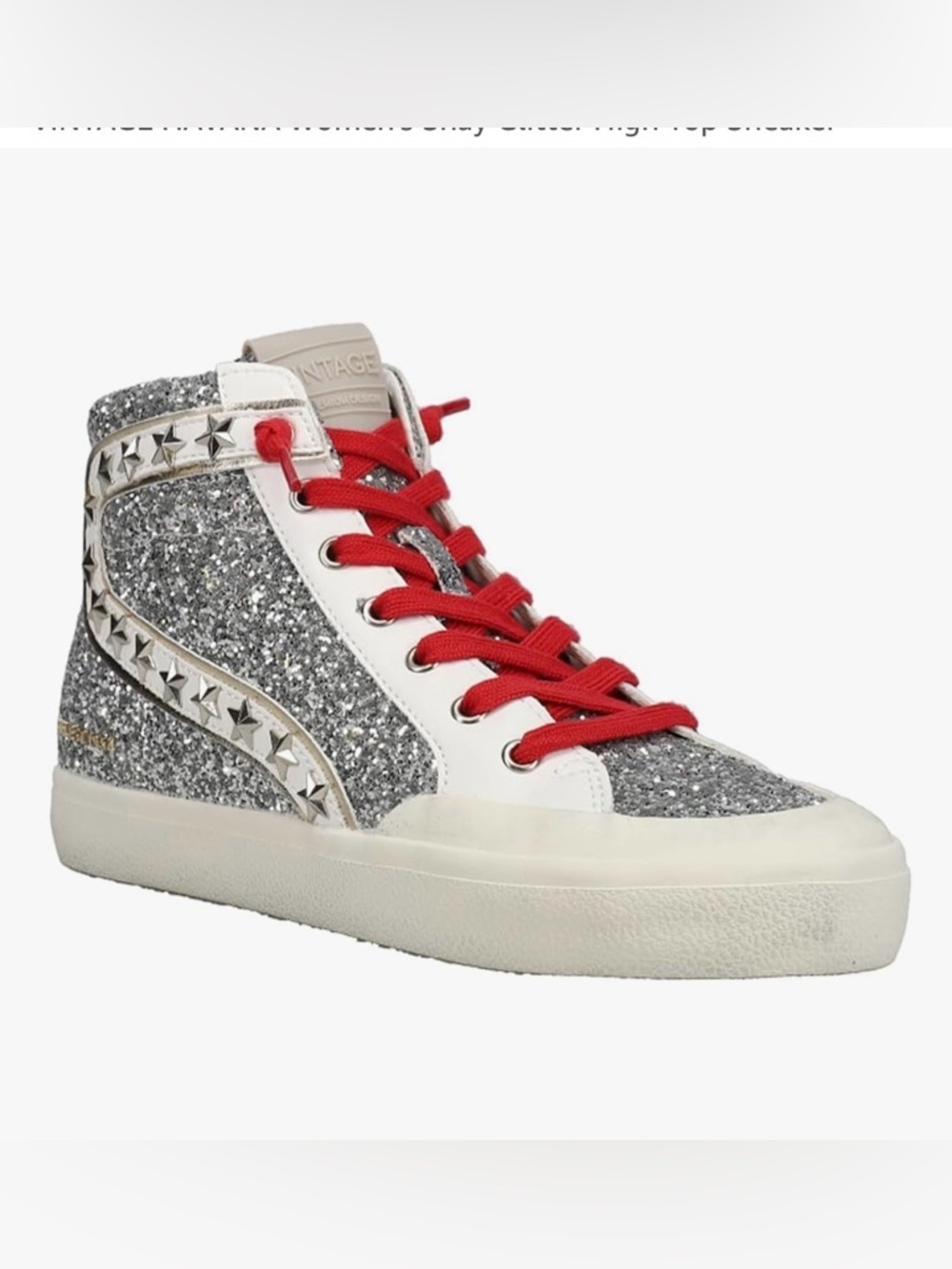 VINTAGE HAVANA Women's Shay Glitter High Top Sneaker